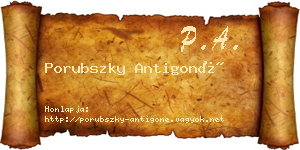 Porubszky Antigoné névjegykártya